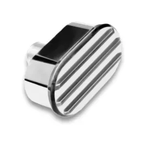 Mastodon Retro Finned Polished Aluminum Oval Push-in Breath