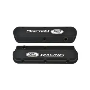 Ford Racing Slant Edge Valve Covers Black Crinkle
