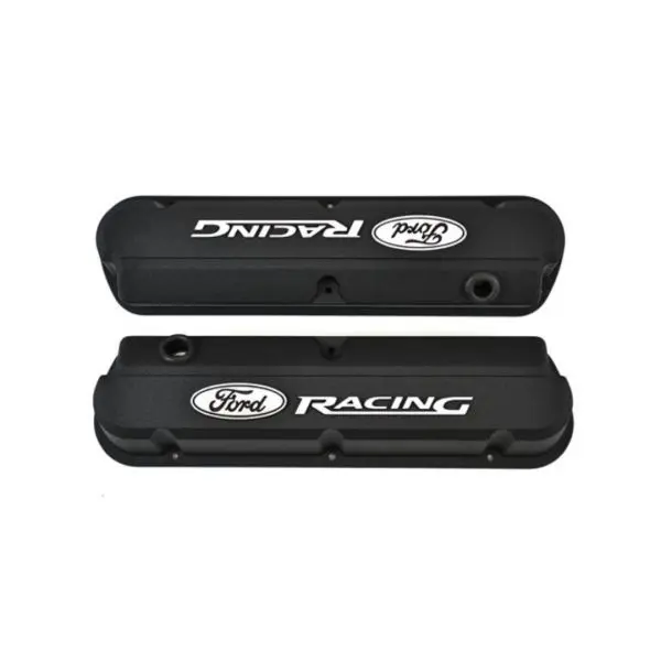 Ford Racing Slant Edge Valve Covers Black Crinkle