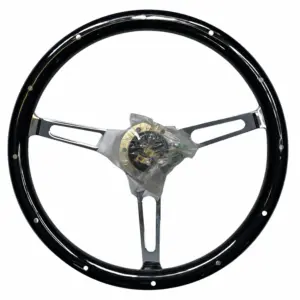 14″ Billet Half Wrap Steering Wheel (9-Hole) Mastodon