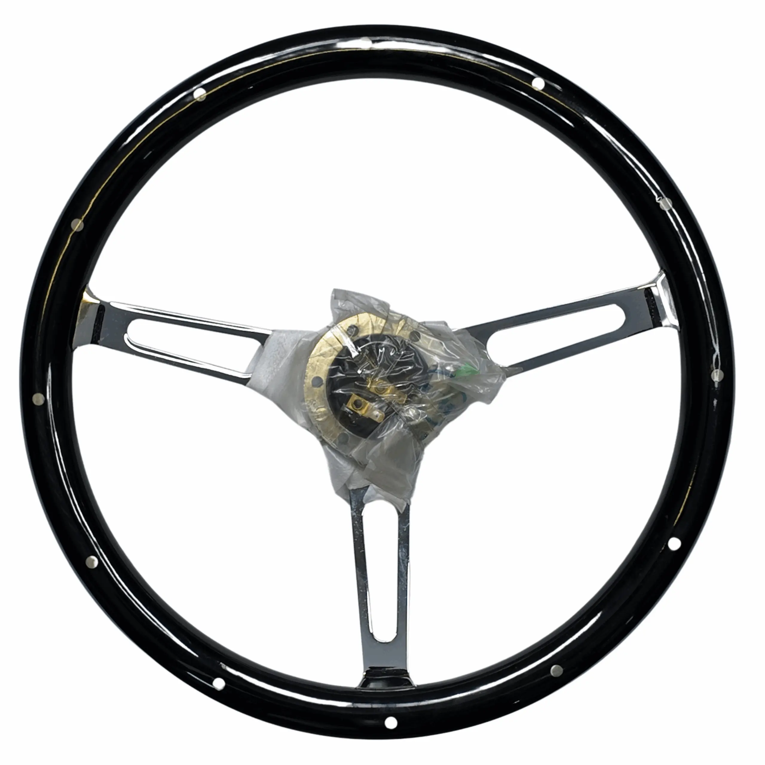 14″ Billet Half Wrap Steering Wheel (9-Hole) Mastodon