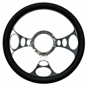 14″ billet black spoke steering wheel (9-Hole) Mastodon