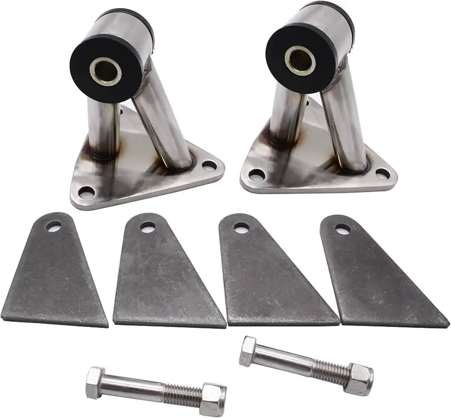 Mastodon Polished Stainless Steel Engine Motor Mounts SBC/BBC