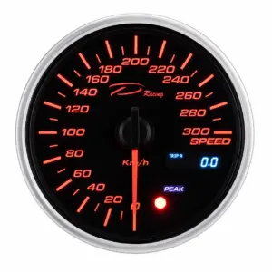 Depo Racing Speedometer, 115mm, LED, 0-300 kmh